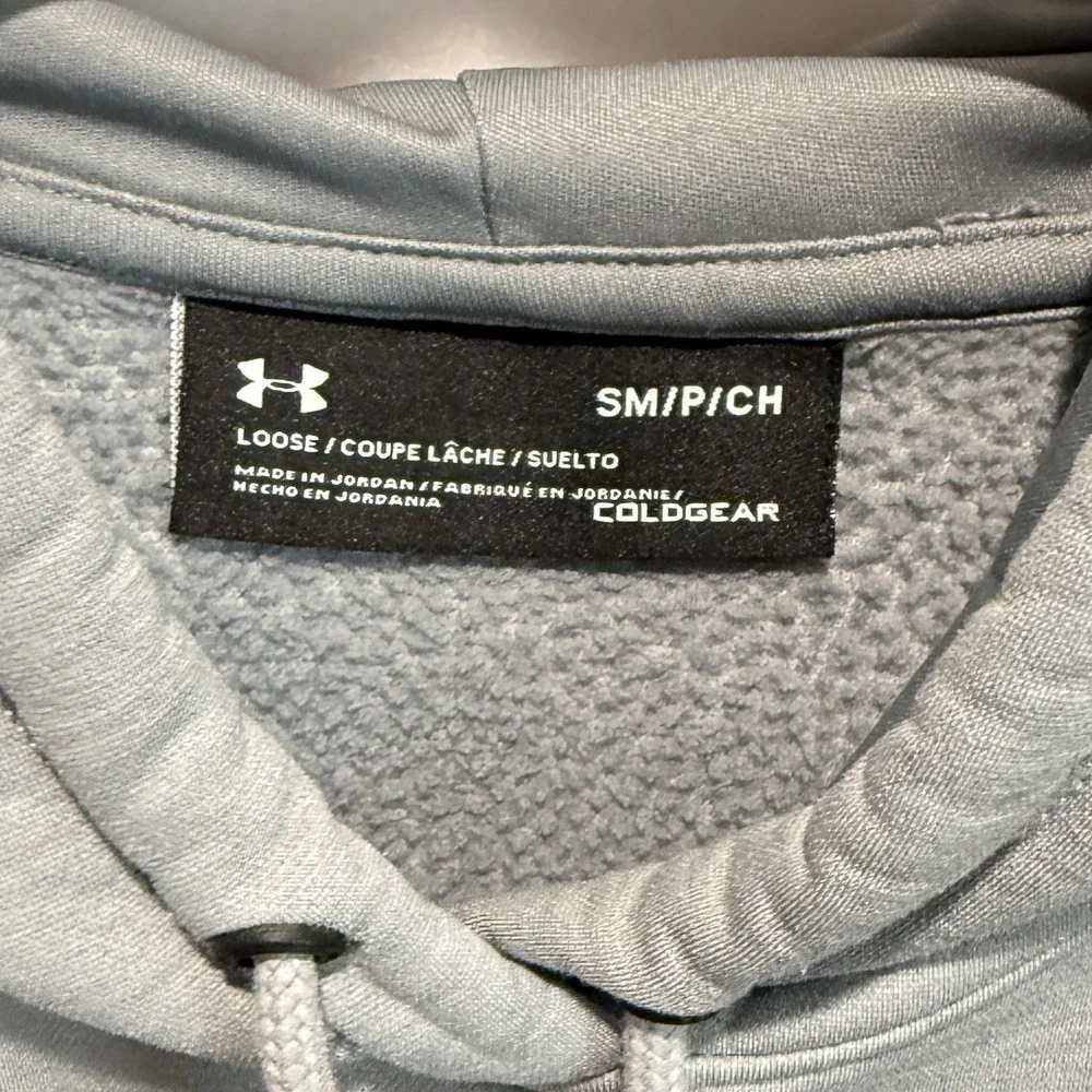 Under Armour Mens Hoodie Small Gray Sweatshirt ‎ Storm Loose Fit Full Zip
